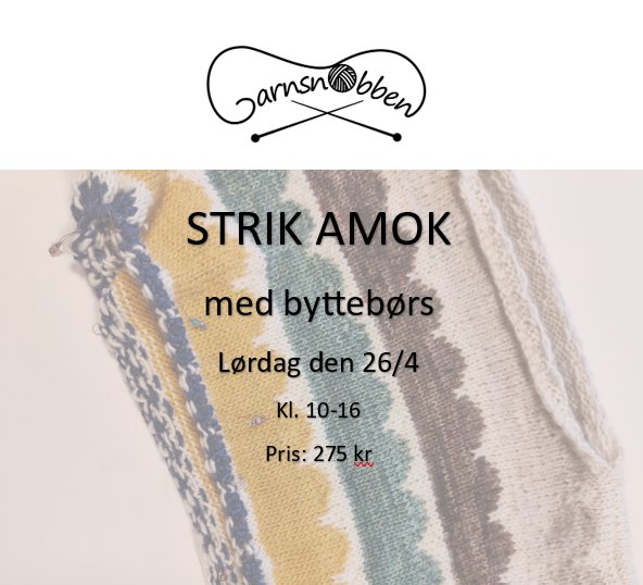 Strik Amok lørdag den 26/4 kl. 10-16